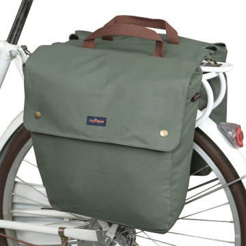 2018 Venda Quente Durável Canvas Bag Pannier Traseiro Bicicleta Esportes Ao Ar Livre Bicicleta Saco duplo